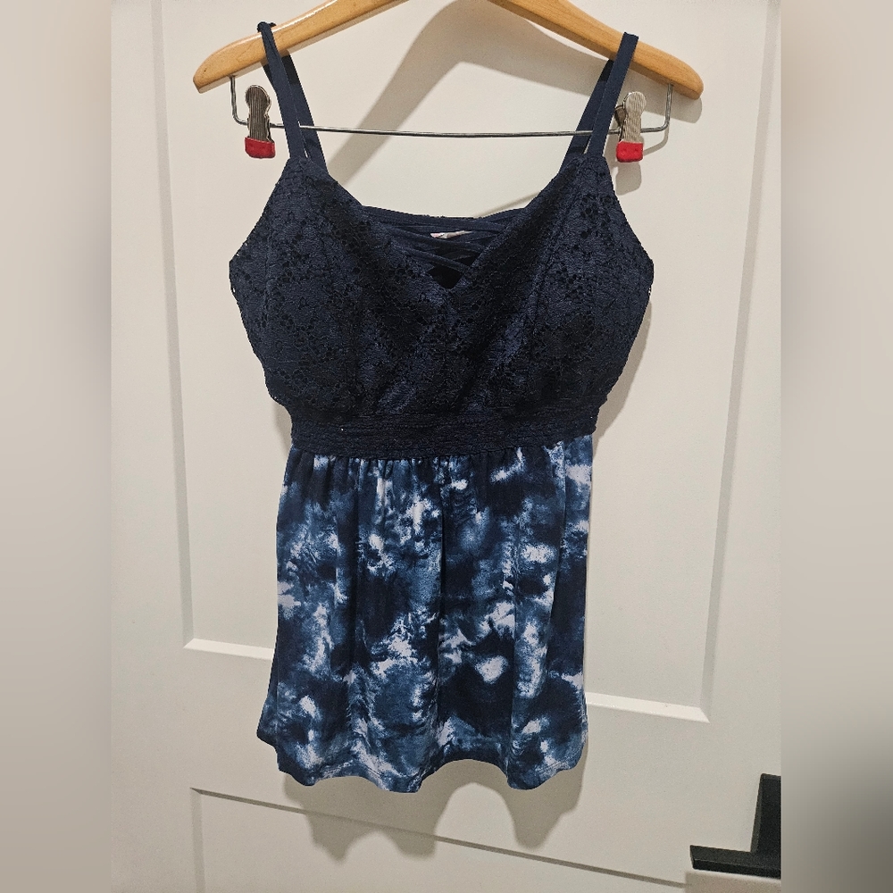 Blue tye dye tank